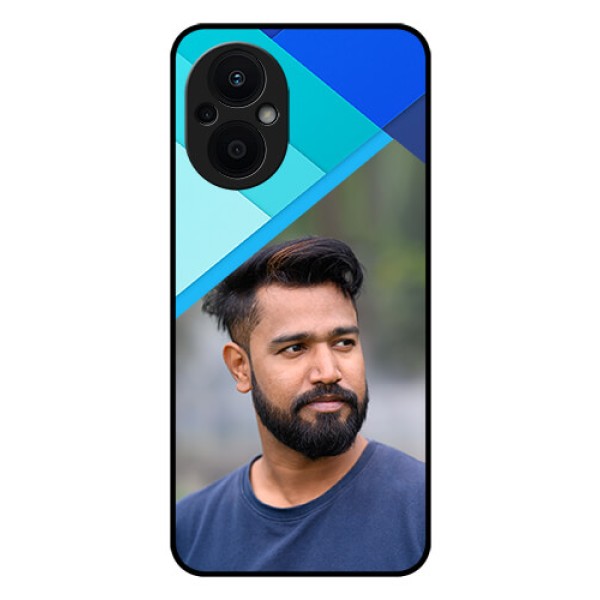 Oppo F21 Pro 5G Custom Glass Phone Case - Blue Pattern Design