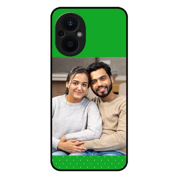 Oppo F21 Pro 5G Personalized Glass Phone Case - Green Pattern Design