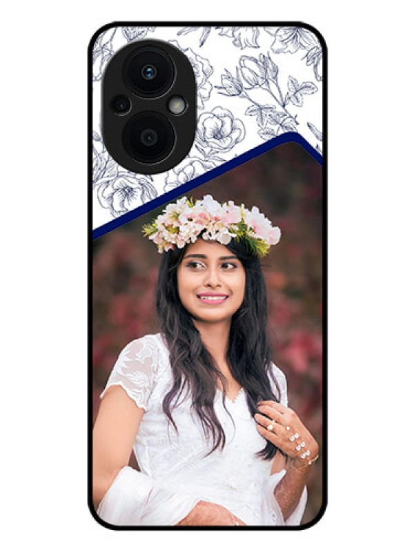 Custom Oppo F21 Pro 5G Personalized Glass Phone Case - Premium Floral Design