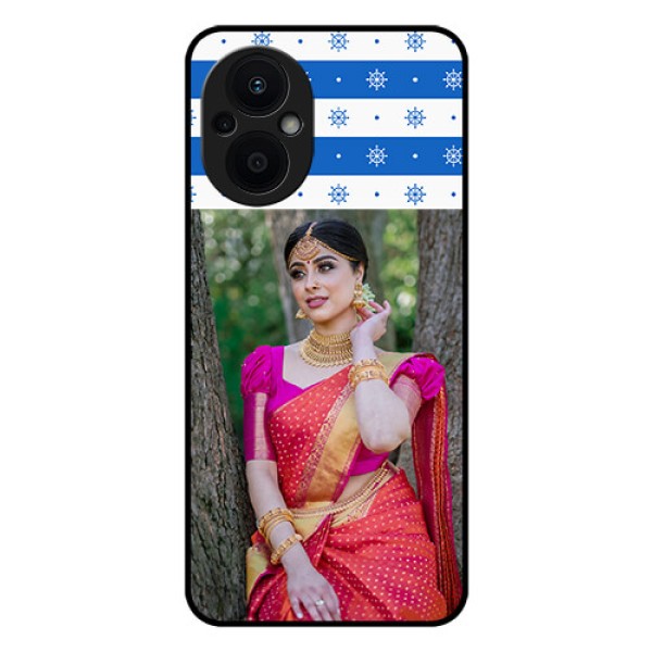 Oppo F21 Pro 5G Photo Printing on Glass Case - Snow Pattern Design