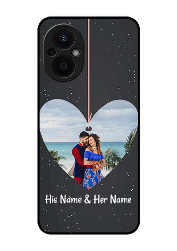 Oppo F21 Pro 5G Custom Glass Phone Case - Hanging Heart Design