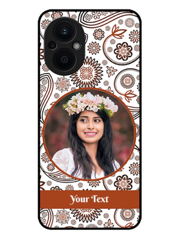 Custom Oppo F21 Pro 5G Custom Glass Mobile Case - Abstract Flower Design