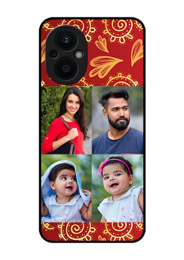 Oppo F21 Pro 5G Photo Printing on Glass Case - 4 Image Traditional Design