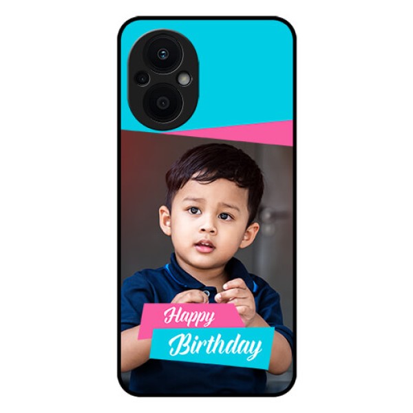 Oppo F21 Pro 5G Personalized Glass Phone Case - Image Holder with 2 Color Design
