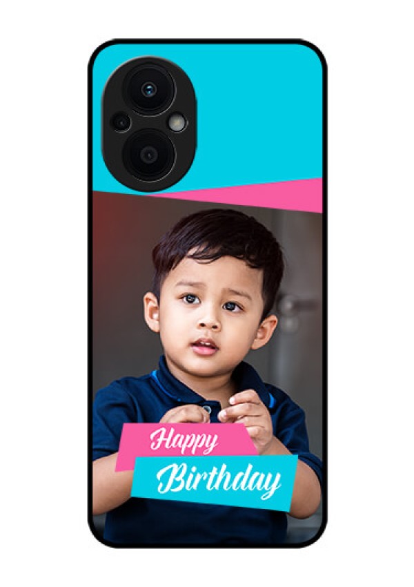 Oppo F21 Pro 5G Personalized Glass Phone Case - Image Holder with 2 Color Design