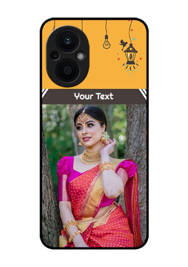 Oppo F21 Pro 5G Custom Glass Mobile Case - with Family Picture and Icons