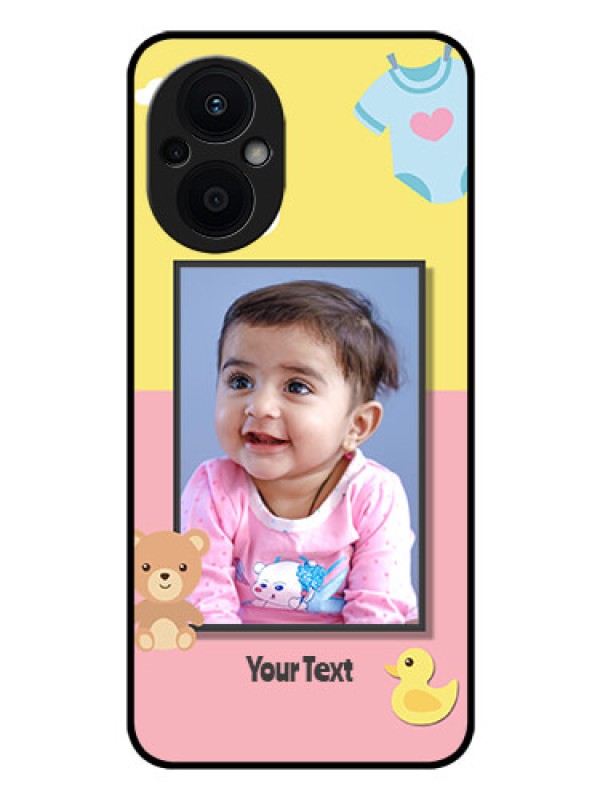 Custom Oppo F21 Pro 5G Photo Printing on Glass Case - Kids 2 Color Design