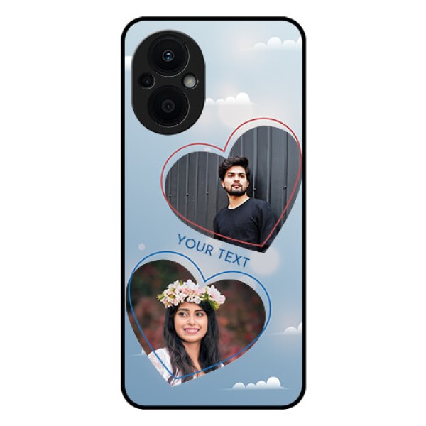 Oppo F21 Pro 5G Custom Glass Mobile Case - Blue Color Couple Design