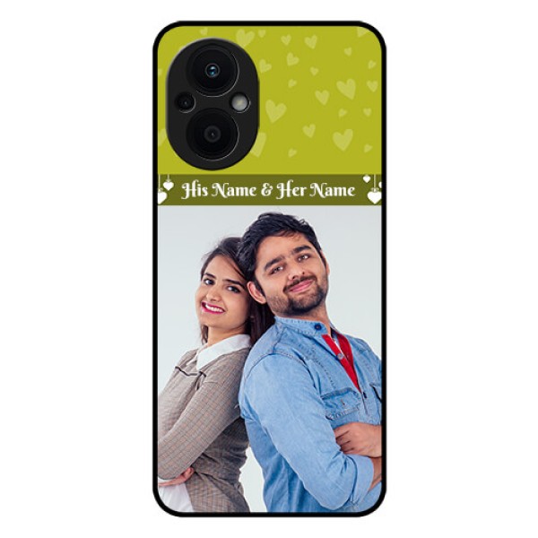 Oppo F21 Pro 5G Custom Glass Phone Case - You & Me Heart Design