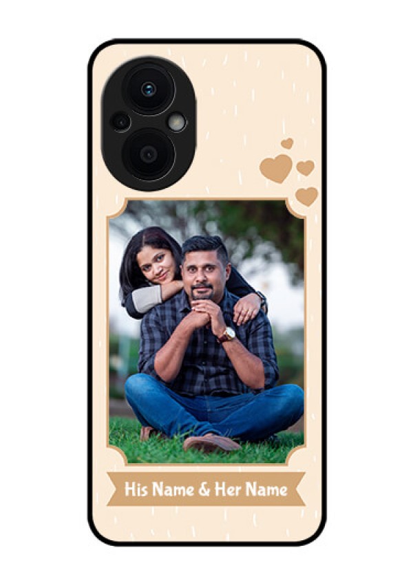 Oppo F21 Pro 5G Custom Glass Phone Case - with confetti love design