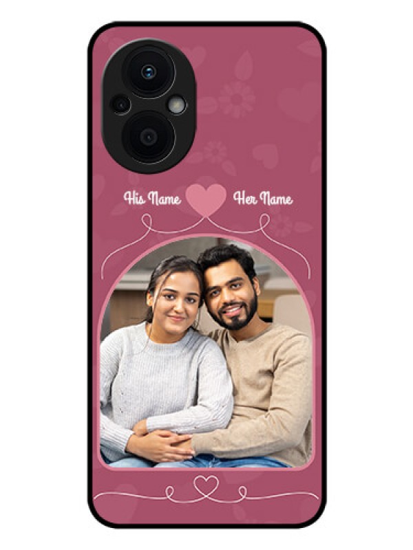 Custom Oppo F21 Pro 5G Photo Printing on Glass Case - Love Floral Design