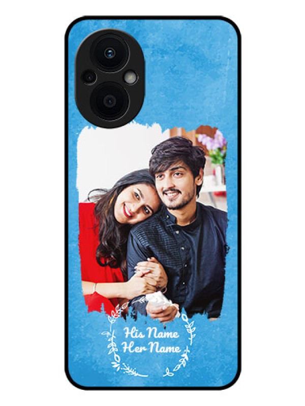 Custom Oppo F21 Pro 5G Custom Glass Phone Case - Blue Color Vintage Design