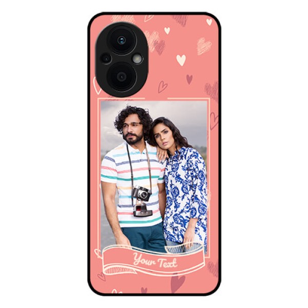 Oppo F21 Pro 5G Custom Glass Phone Case - Love doodle art Design