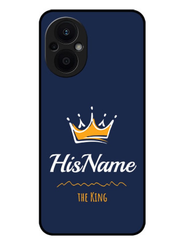 Custom Oppo F21 Pro 5G Glass Phone Case King with Name