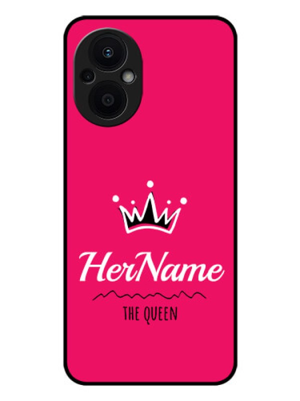 Custom Oppo F21 Pro 5G Glass Phone Case Queen with Name