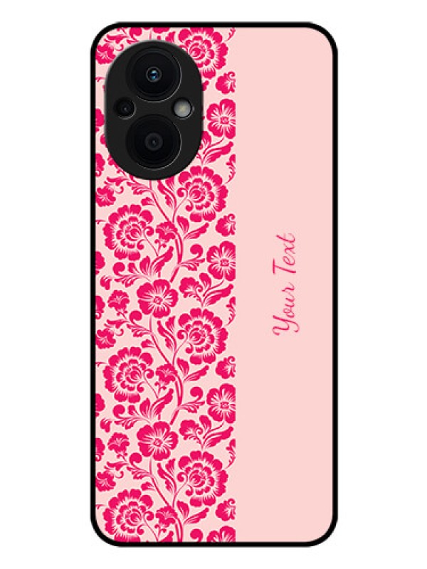 Custom Oppo F21 Pro 5G Custom Glass Phone Case - Attractive Floral Pattern Design