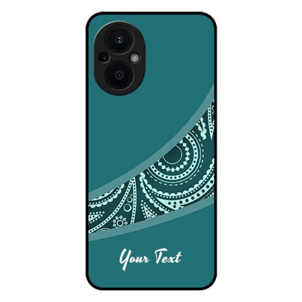 Oppo F21 Pro 5G Photo Printing on Glass Case - semi visible floral Design