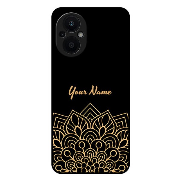 Oppo F21 Pro 5G Custom Glass Phone Case - Golden mandala Design