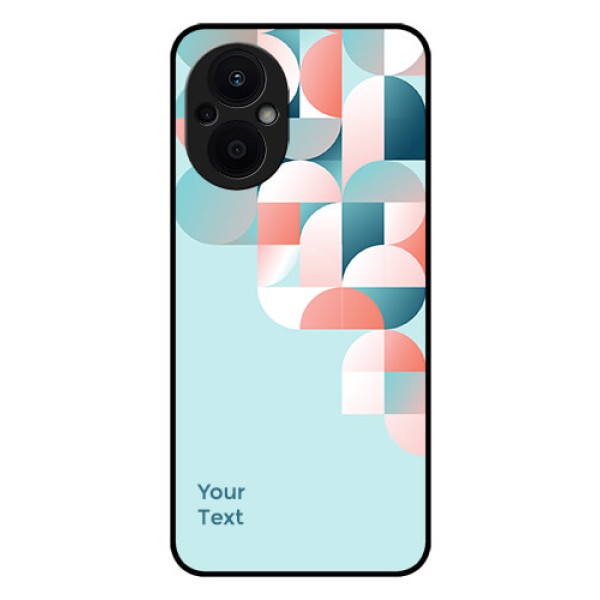 Oppo F21 Pro 5G Custom Glass Phone Case - Stylish Semi-circle Pattern Design