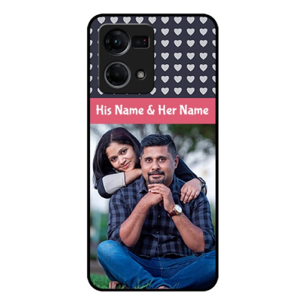 Oppo F21 Pro Custom Glass Mobile Case - Love Symbols Design