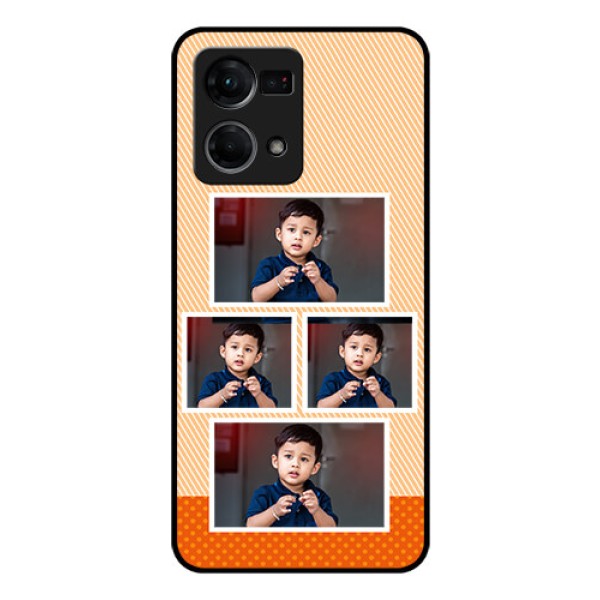 Oppo F21 Pro Photo Printing on Glass Case - Bulk Photos Upload Design