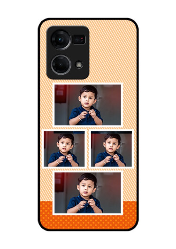 Oppo F21 Pro Photo Printing on Glass Case - Bulk Photos Upload Design