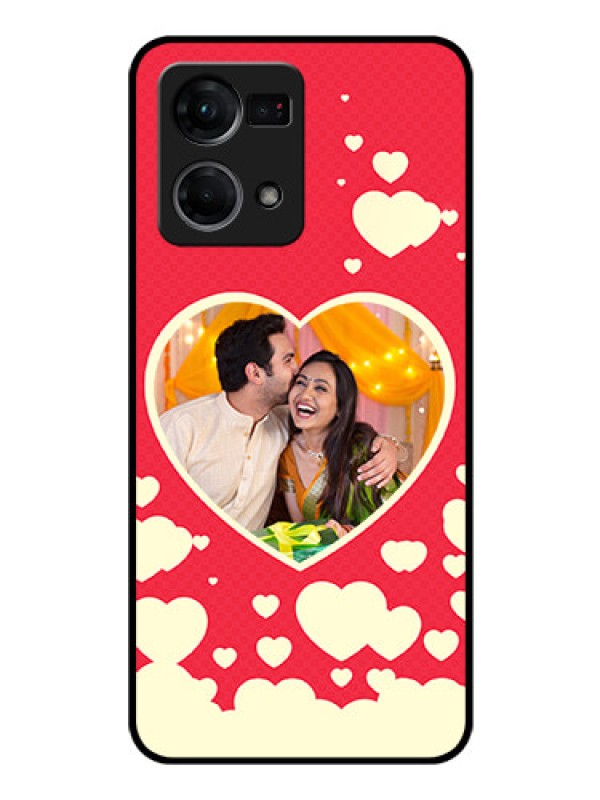 Custom Oppo F21 Pro Custom Glass Mobile Case - Love Symbols Phone Cover Design