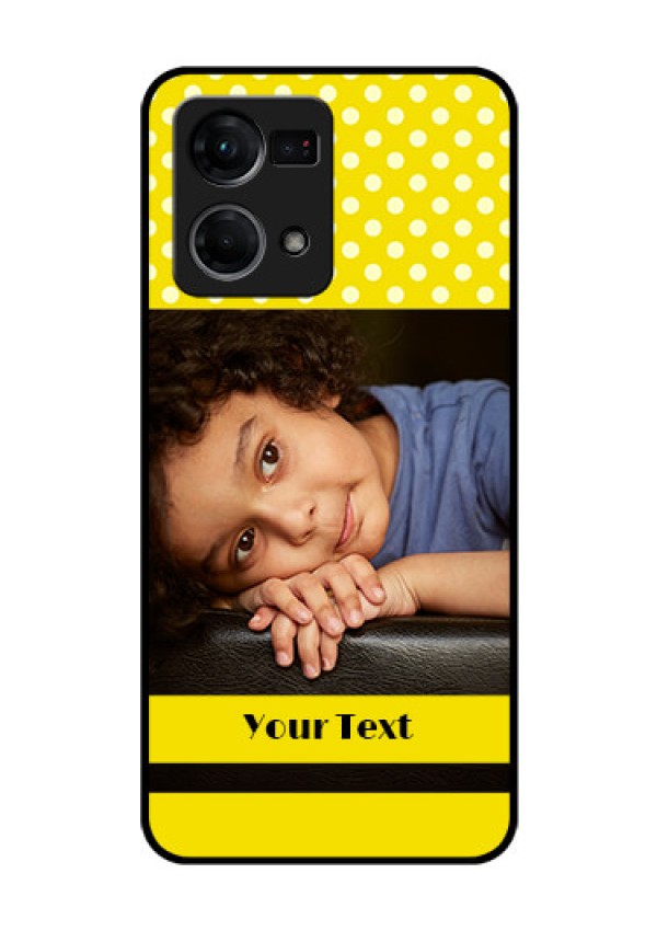 Oppo F21 Pro Custom Glass Phone Case - Bright Yellow Case Design