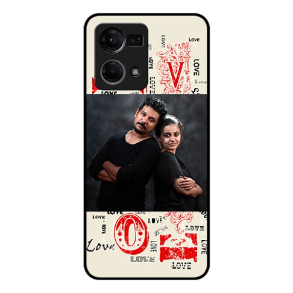 Oppo F21 Pro Photo Printing on Glass Case - Trendy Love Design Case Oppo F21 Pro Photo Printing on Glass Case - Trendy Love Design Case