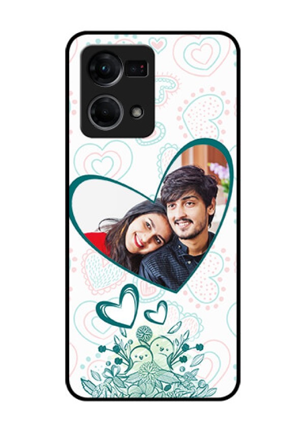 Oppo F21 Pro Photo Printing on Glass Case - Premium Couple Design