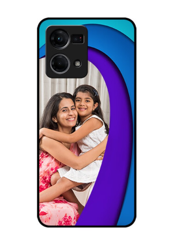 Oppo F21 Pro Photo Printing on Glass Case - Simple Pattern Design
