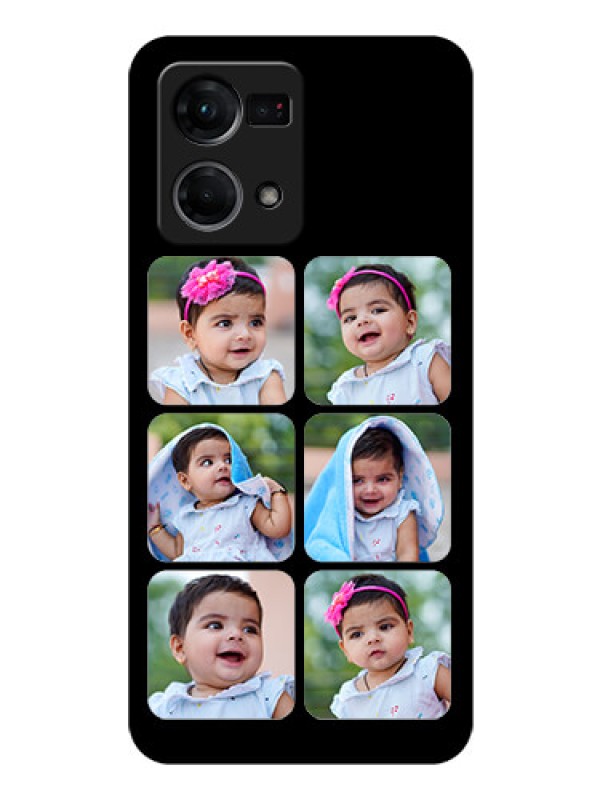 Custom Oppo F21 Pro Photo Printing on Glass Case - Multiple Pictures Design