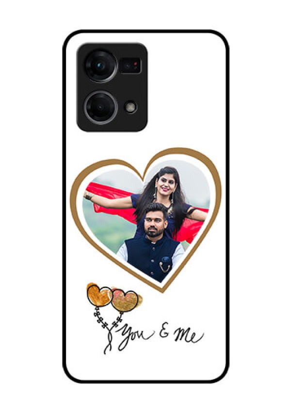 Oppo F21 Pro Custom Glass Mobile Case - You & Me Design