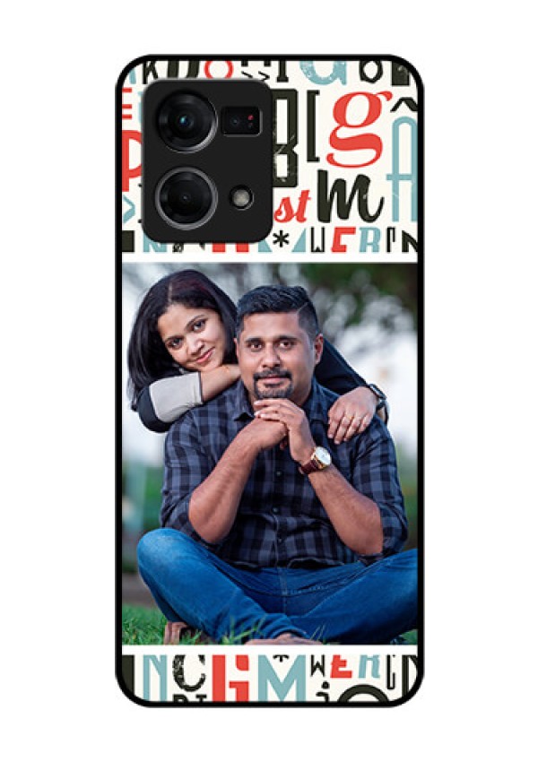 Oppo F21 Pro Personalized Glass Phone Case - Alphabet Design