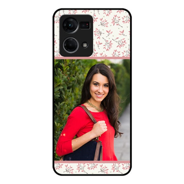Oppo F21 Pro Custom Glass Phone Case - Premium Floral Design