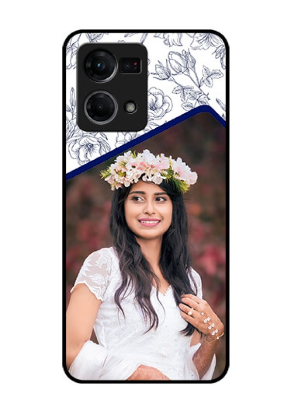Oppo F21 Pro Personalized Glass Phone Case - Premium Floral Design