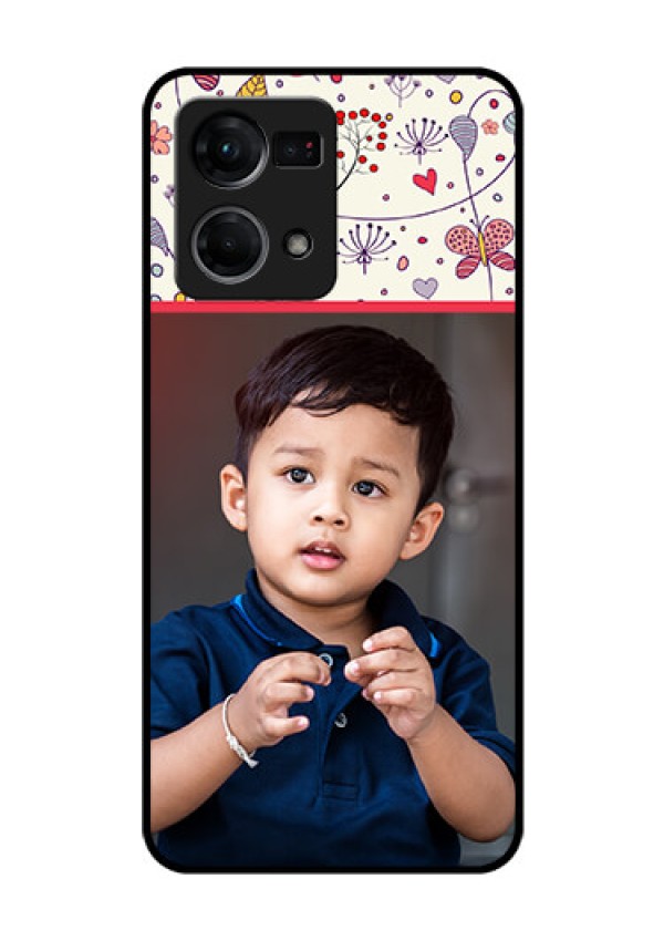 Oppo F21 Pro Custom Glass Mobile Case - Premium Floral Design