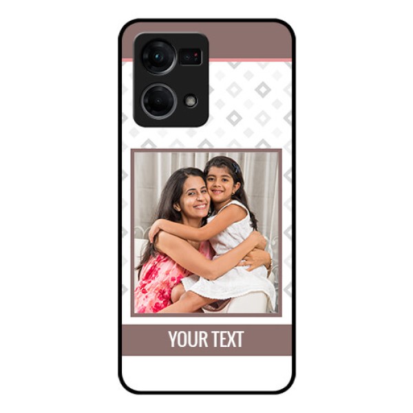 Oppo F21 Pro Photo Printing on Glass Case - Simple Diamond Design