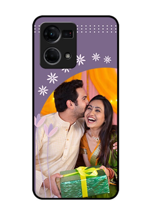 Oppo F21 Pro Custom Glass Mobile Case - Lavender flowers design