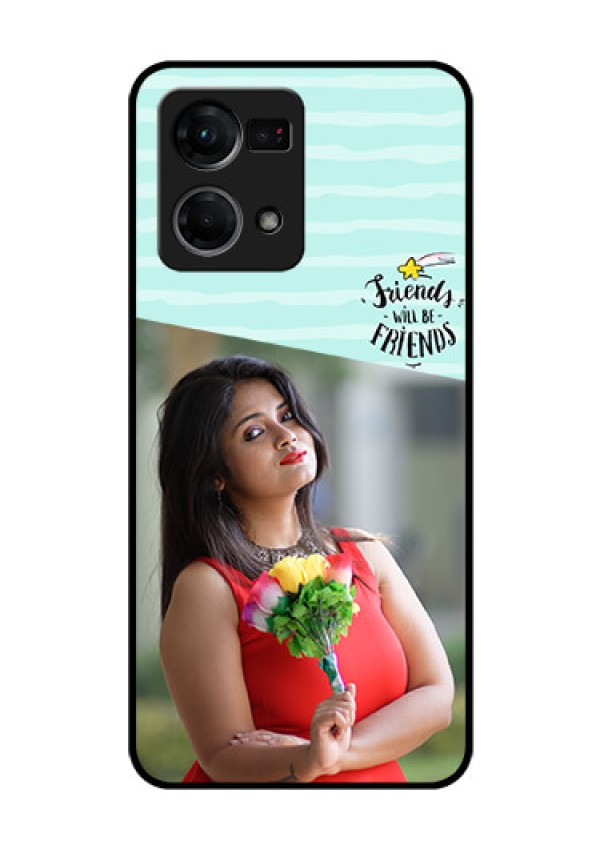 Oppo F21 Pro Custom Glass Phone Case - Friends Picture Icon Design