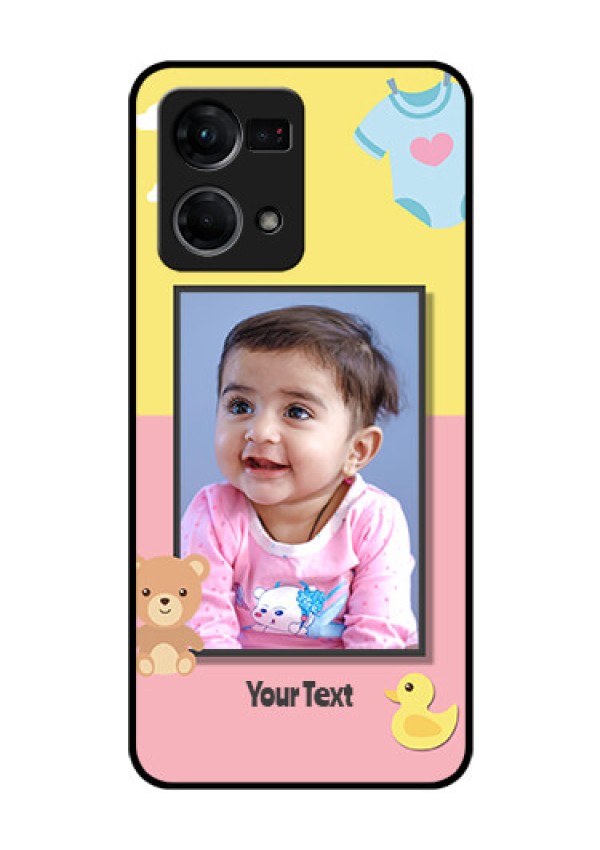 Oppo F21 Pro Photo Printing on Glass Case - Kids 2 Color Design