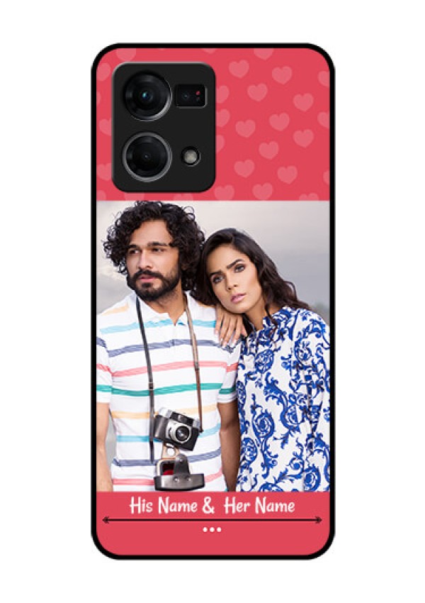 Oppo F21 Pro Photo Printing on Glass Case - Simple Love Design