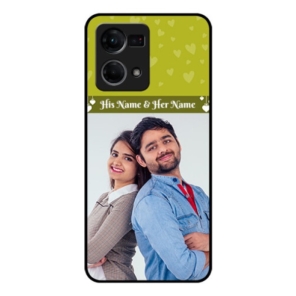 Oppo F21 Pro Custom Glass Phone Case - You & Me Heart Design