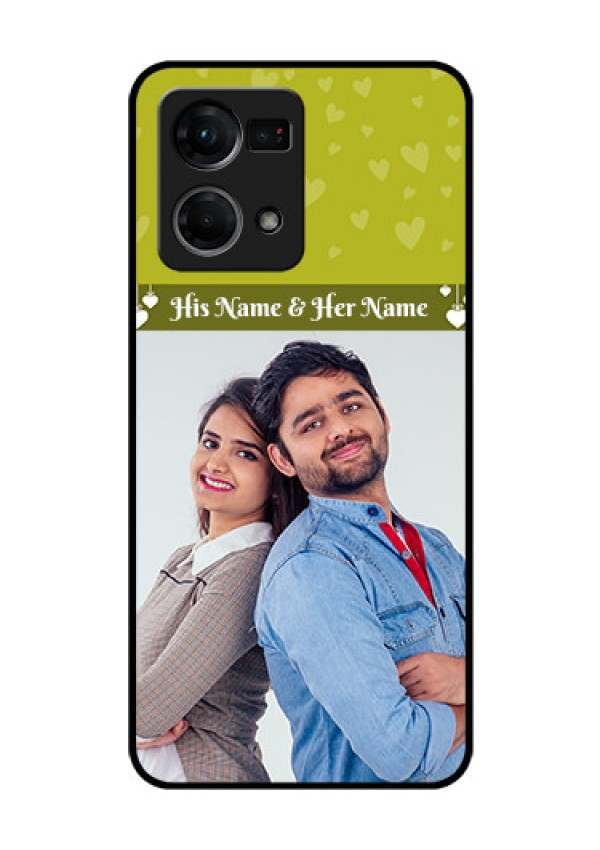 Oppo F21 Pro Custom Glass Phone Case - You & Me Heart Design