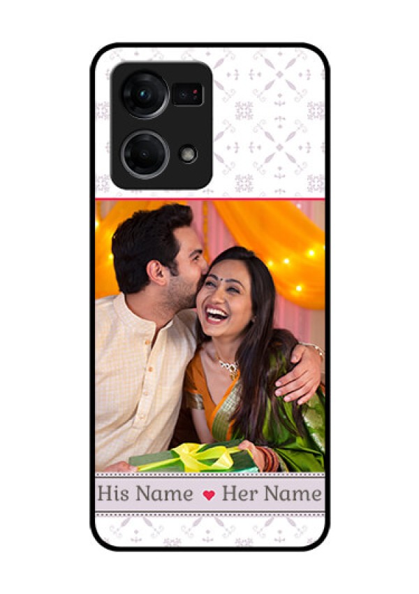 Oppo F21 Pro Custom Glass Mobile Case - with Photo and Ethnic Design