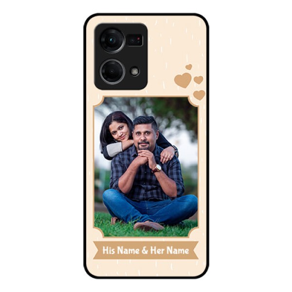 Oppo F21 Pro Custom Glass Phone Case - with confetti love design Oppo F21 Pro Custom Glass Phone Case - with confetti love design