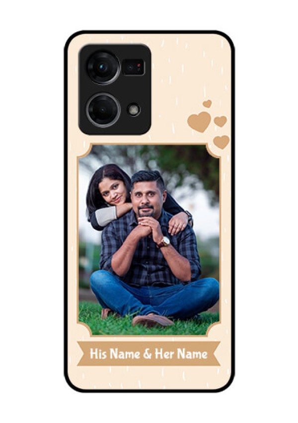 Oppo F21 Pro Custom Glass Phone Case - with confetti love design