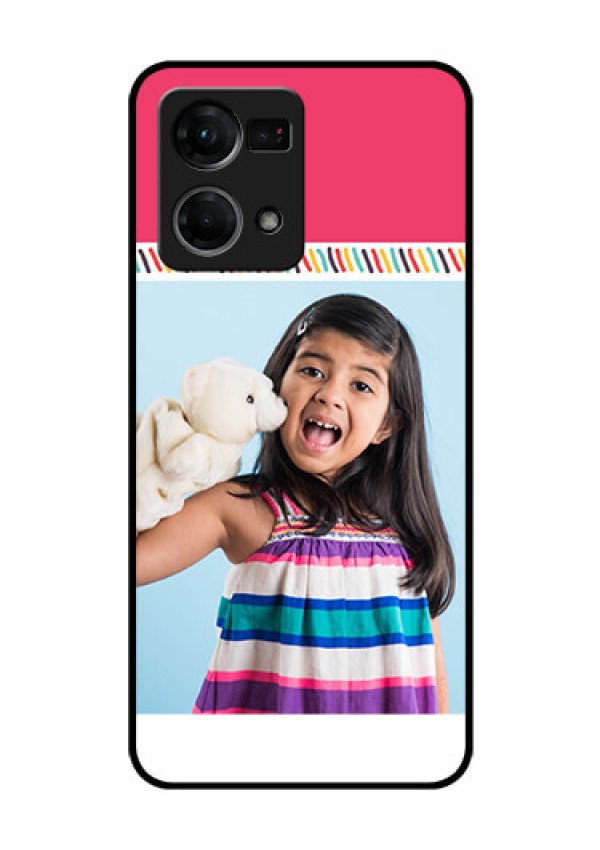 Oppo F21 Pro Personalized Glass Phone Case - Line art design