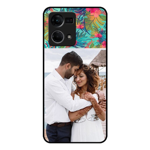 Oppo F21 Pro Photo Printing on Glass Case - Watercolor Floral Design Oppo F21 Pro Photo Printing on Glass Case - Watercolor Floral Design