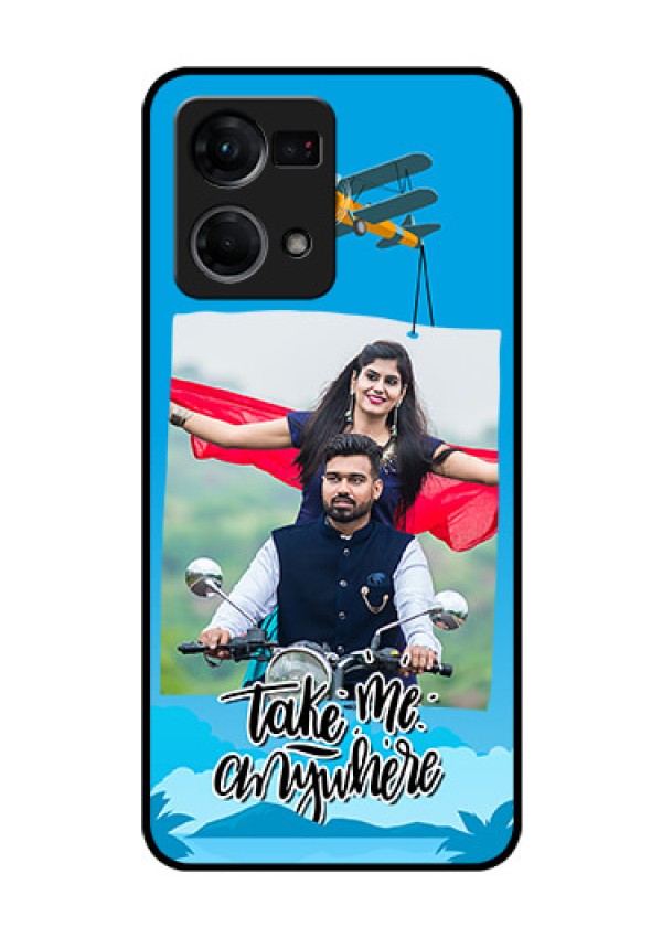 Oppo F21 Pro Custom Glass Mobile Case - Traveller Design